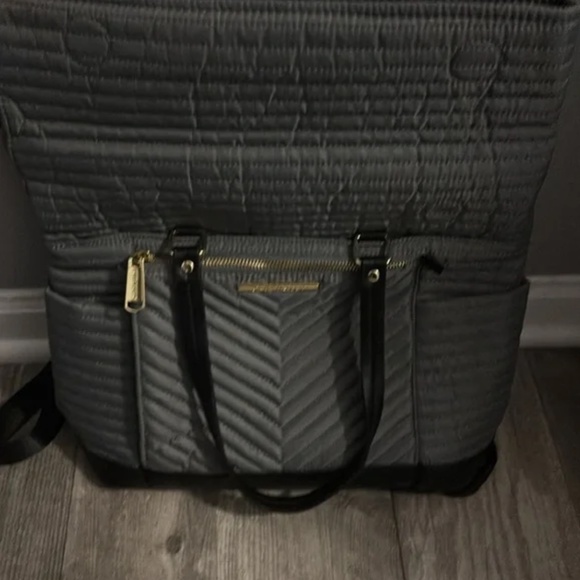 Steve Madden Nylon Quilted Backpack Travel Bag - Picture 7 of 10